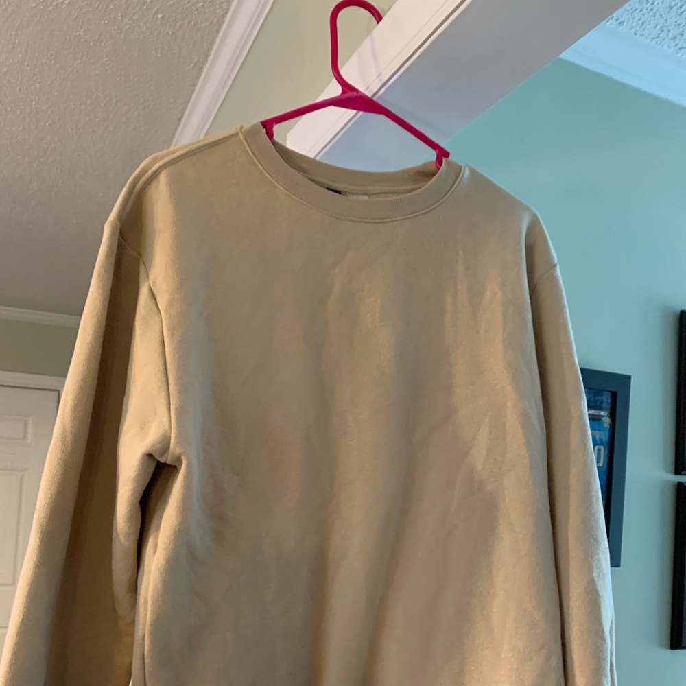 Beige pullover sweatshirt